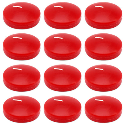 10 Hour Red Burgundy Floating Candles Large 3 Inch Unscented Dripless Pool Water Wax Candles for Vases, Centerpieces at Wedding, Party, Holiday, Set of 12