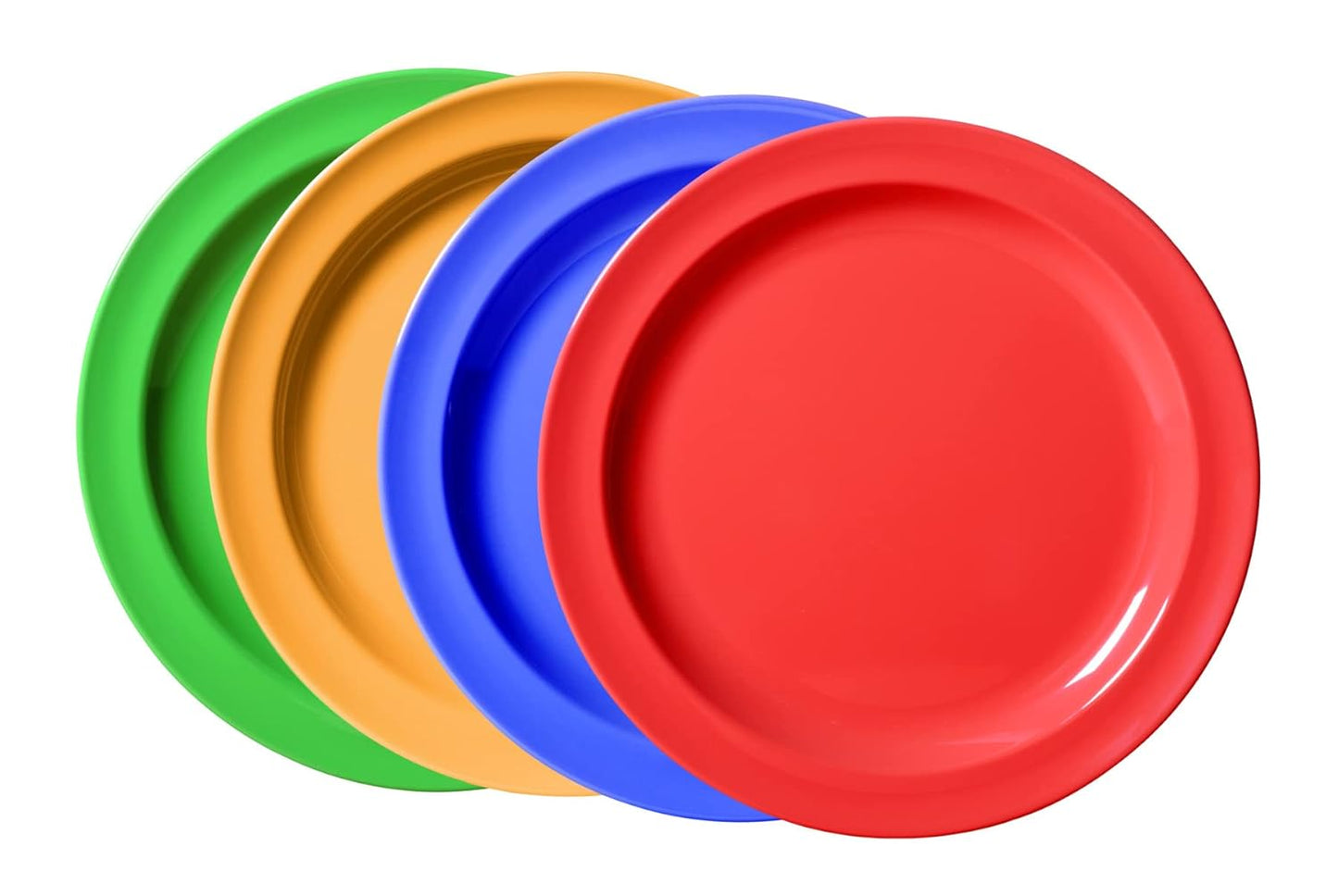 G.E.T. DP-906-MIX Melamine Round Appetizer Plates, 6.5", Set of 12, Mardi Gras Mix