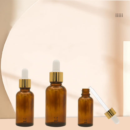AGZHTYJQ Set of 12, 1 oz Amber Dropper Bottles for Essential Oils, Perfumes with 2 Funnels & 12 Labels -30ml Amber Glass with Eye Droppers - Tincture Bottles, Leak Proof Travel for Liquids