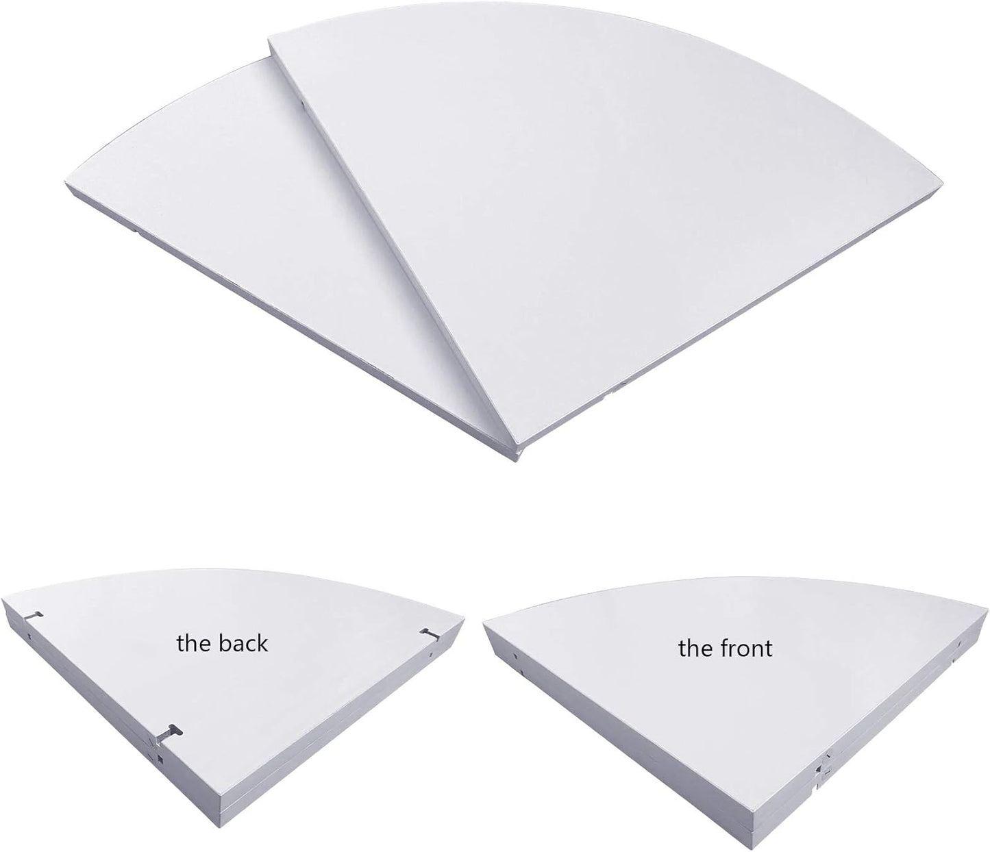 SISI 11 Inch Set 2 of Corner Wall Mounted Floating Shelf White,for Kitchen Room ,Living Room,Bathroom and Any Wall