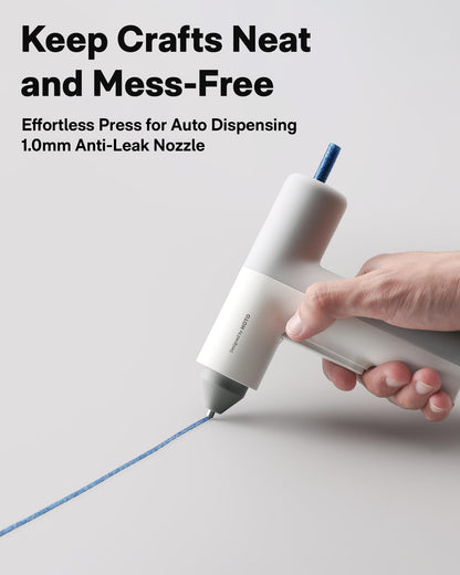 HOTO Cordless Auto Dispensing Glue Gun, Easyflow Hot Glue Gun with 40 Glue Sticks, 30s Fast Heating, 3000mAh USB-C Rechargeable, Anti-Scald & Anti-Drip, Ideal for DIY Crafts, Home Repairs & Decoration
