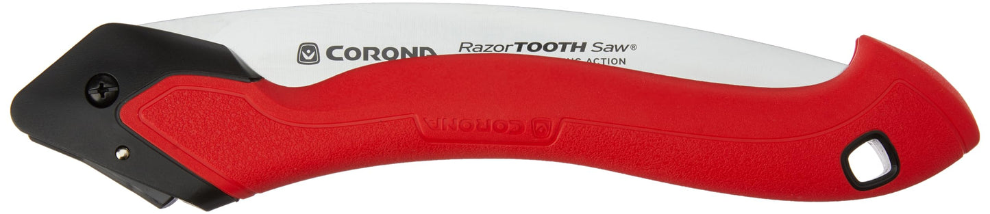 Corona Tools 10-Inch RazorTOOTH Folding Pruning Designed for Single Use | Curved Blade Hand Saw | Cuts Branches Up to 6" in Diameter | RS16150, Red