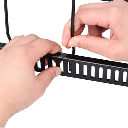 Toplife Pots and Pans Organizer Rack for Cabinet and Countertop, 10+ Pot Lids, Bakeware and Cookware Organizer Rack Holder with 10 Adjustable Compartments - Brown