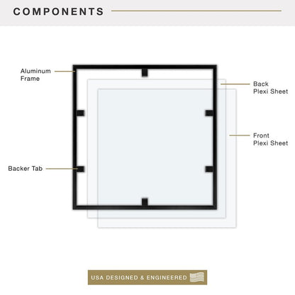 MCS Gallery Aluminum 12.5x12.5 Inch Album Cover Frame (6pk), Black (65506)