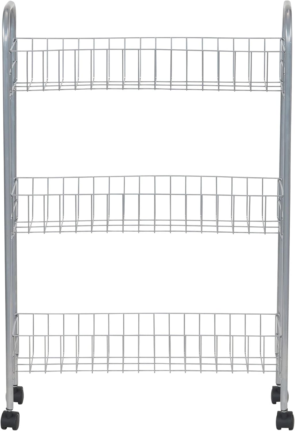 3 Household Essentials Slim Storage Cart, Shelf Storage Cart with Wheels, Perfect for Laundry Rooms, Bathrooms