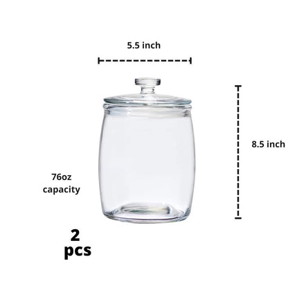 10 Strawberry Street Arlo Glass Canister Small, Set of 2