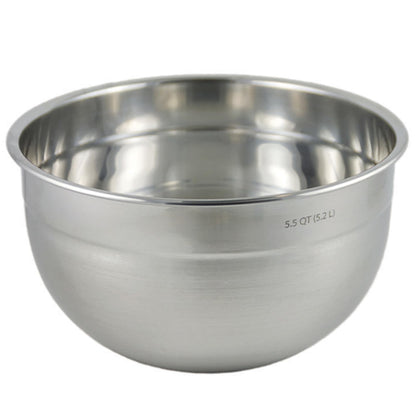 Tovolo Large Stainless Steel Mixing Bowl 5 Quart Metal Mixing Bowl for Baking Kitchen Prep with Easy Pour Rounded Lip, Dishwasher Safe Deep Metal Bowl Design for Salads, Popcorn, Kneading Bread Dough