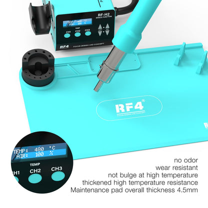 SFDER Premium Heat Resistant Silicone Soldering Mat, Large Anti Static Electronic Repair Work Mat for RF4 BGA and Gun Soldering Iron, Workbench, Cell Phone Laptop Repair, 17.7'' *11 ''