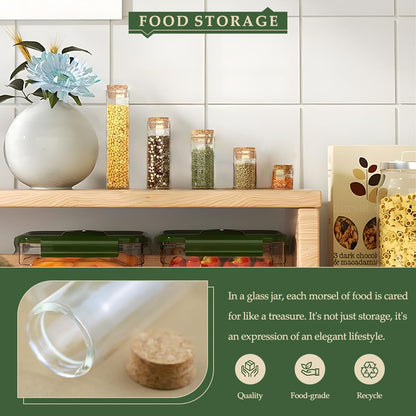 16-Pack 30ml (1.01 oz) Glass Bottles & Test Tubes with Cork Stoppers – for Spell Jars, Spice Storage, DIY Favors, Travel Memories, Plant Propagation – Empty Recyclable Containers for Crafts, Kitchen