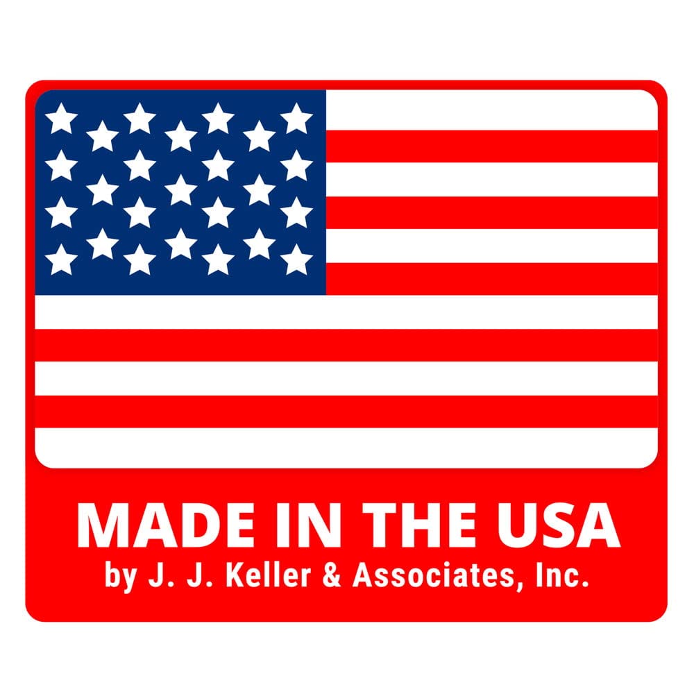 Placard Vinyl Numbering Kit - 3.5" H Permanent Adhesive White-Back Vinyl with Black Numbers - 50 Decals of 0-9, 500 Total Per Kit, DOT Compliant, J. J. Keller & Associates, Inc.