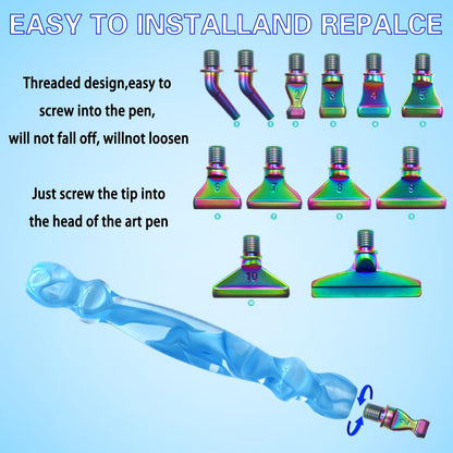 SENHAI 25 Pcs Diamond Paintings Pen, 5D Diamond Art Accessories Tools Stainless Steel Tips for for DIY Painting Crafts Nail Art Cross Stitch Decor