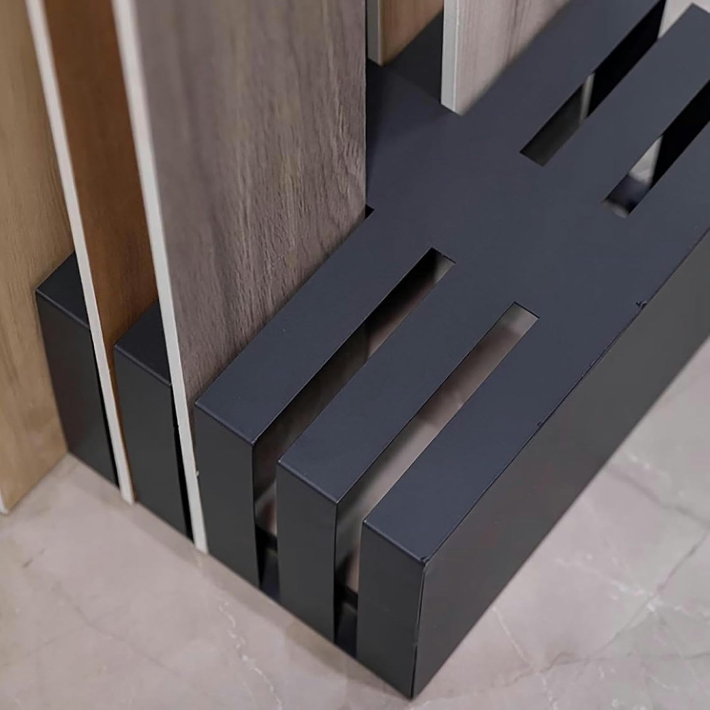 LGEOELIAS Floor Tile Display Rack,Wooden Floor Sample Holder,Sample Door Stand,Commercial Floor Tile Display Shelf for Retail Stores