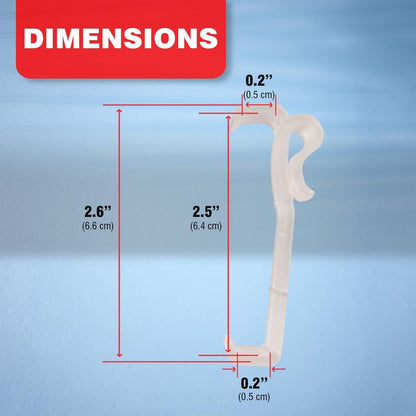 Amazing Drapery Hardware 10-Pack Clear Valance Clips, 2.5 Inch - Sturdy Plastic Brackets for Wood & Metal Treatments