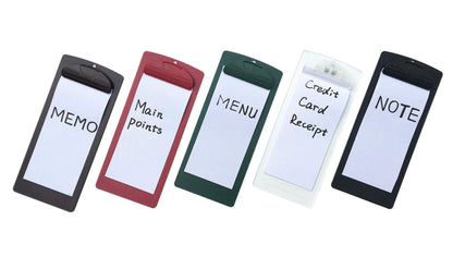 Plastic Clipboard, for Memo, Menu, Credit Card Receipt, 4x9in, 6-Pack (Transparent)
