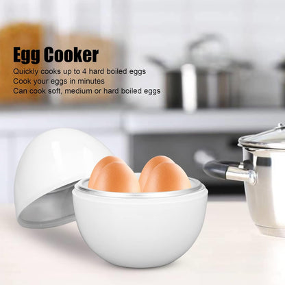 4 Egg Cooker, Hard Boiled Rapid Egg Cooker, Compact Design ABS Material, Kitchen Microwave Function