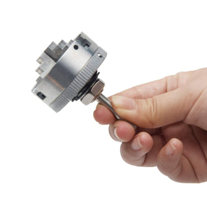 Zorivane Z011 3-Jaw Lathe Chuck, Mini Lathe Chuck with Connecting Rod and Wrench, Self Centering Wood Turning Chucks, Power Lathes Accessory