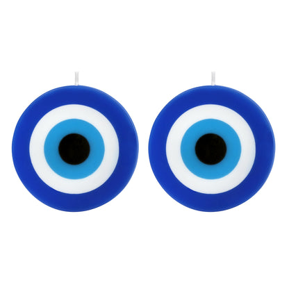 PROSPERRO LUMO by Parkash Candles Blue Evil Eye Candle Gift Nazar Home Decor Handmade Candles Desk Sculpture Decoration for House || Bedroom || Living Room || Set of 2 (Evil Eye - Round)