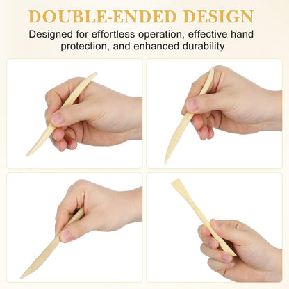 VILLCASE 30pcs Wooden Clay Sculpting Tools, 6.1'' Double Ended Clay Modeling Tools for Cutting Shaping Carving, Polymer Pottery Dough Ceramic Modeling Kit for Classrooms, Beginners, Group Activities
