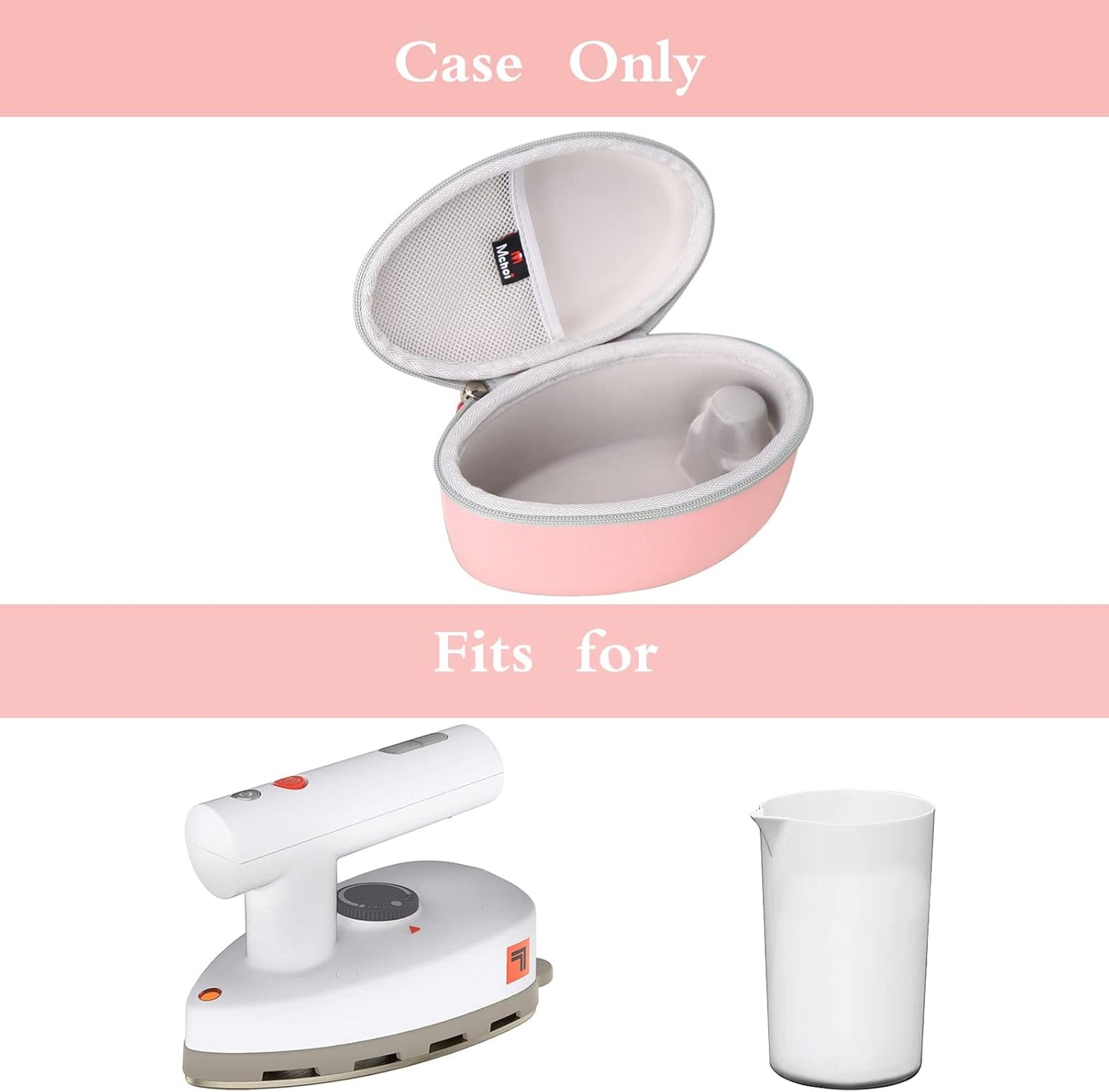 Mchoi Hard Carrying Case for Sharper Image SI-755 Mini Steam Iron, Waterproof Shockproof Travel Protective Case