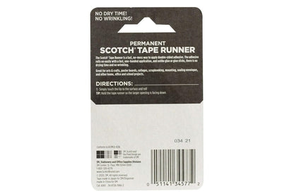 3M 6061 Scotch Double Sided Adhesive Roller Tape Runner, Permanent, Acid-Free, Photo-Safe Adhesive for Scrapbooking, Photo Mounting, and Crafts, 0.27 in x 26 ft per Roller, Pack of 6