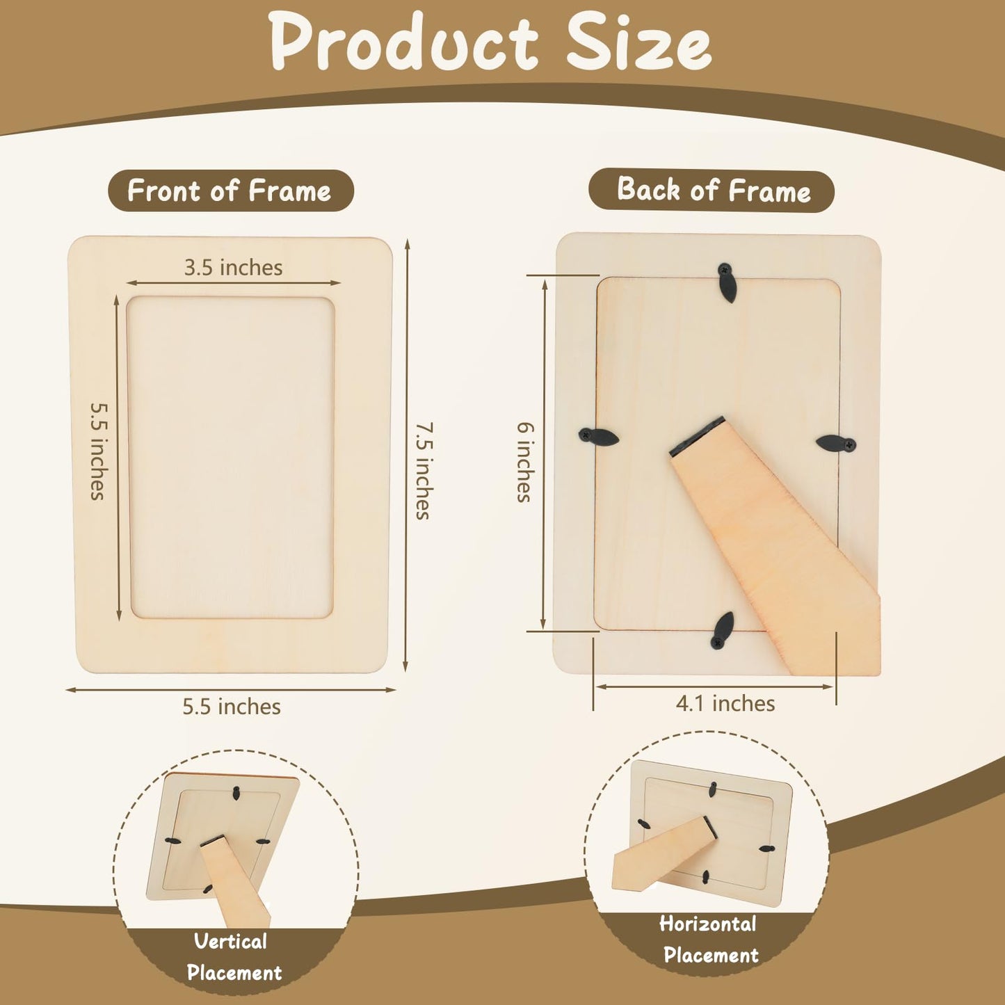 SAYAYA 36 Pack Picture Frame Painting Craft Kit Wooden Picture Frames for 4 x 6 Photo with 8 Sheets Crystal Diamond Stickers 4 Bags Eva Stickers 24 Color Pen for DIY Craft