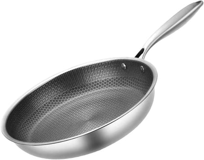 Stainless Steel Omelette Pan, Non Stick Honeycomb Frying Pan for Cooking, Small Egg Frying Pan