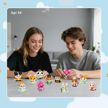 HIGH GODO 12 Pack Animal Party Favors Building Sets, Animals Micro Building Blocks Decor Model Kits, Goodie Bags Stuffers, Classroom Small Prize Toys Gifts for Adults Teens Age 14+