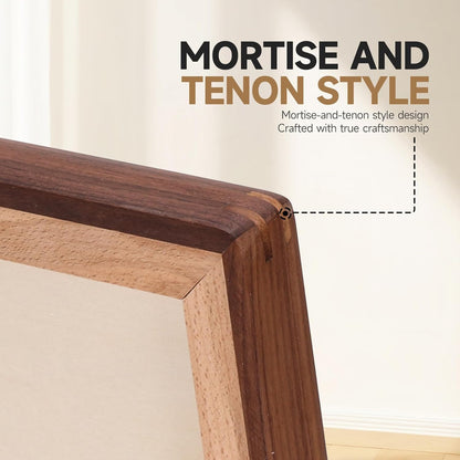 1x1.4 1.8x2.4 2x3 Solid Walnut Mini Picture Frame, Small Wood Photo Frame with Decorative Joinery Corners, Instax