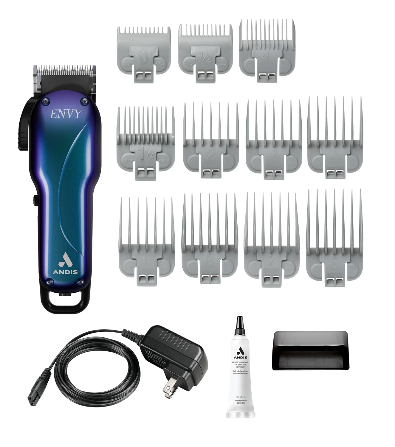 Andis 560974 Limited Edition Slimline Pro Cord/Cordless Beard Trimmer, Lithium Ion T-Blade Trimmer, Close Cutting T-Blade Zero Gapped, Galaxy