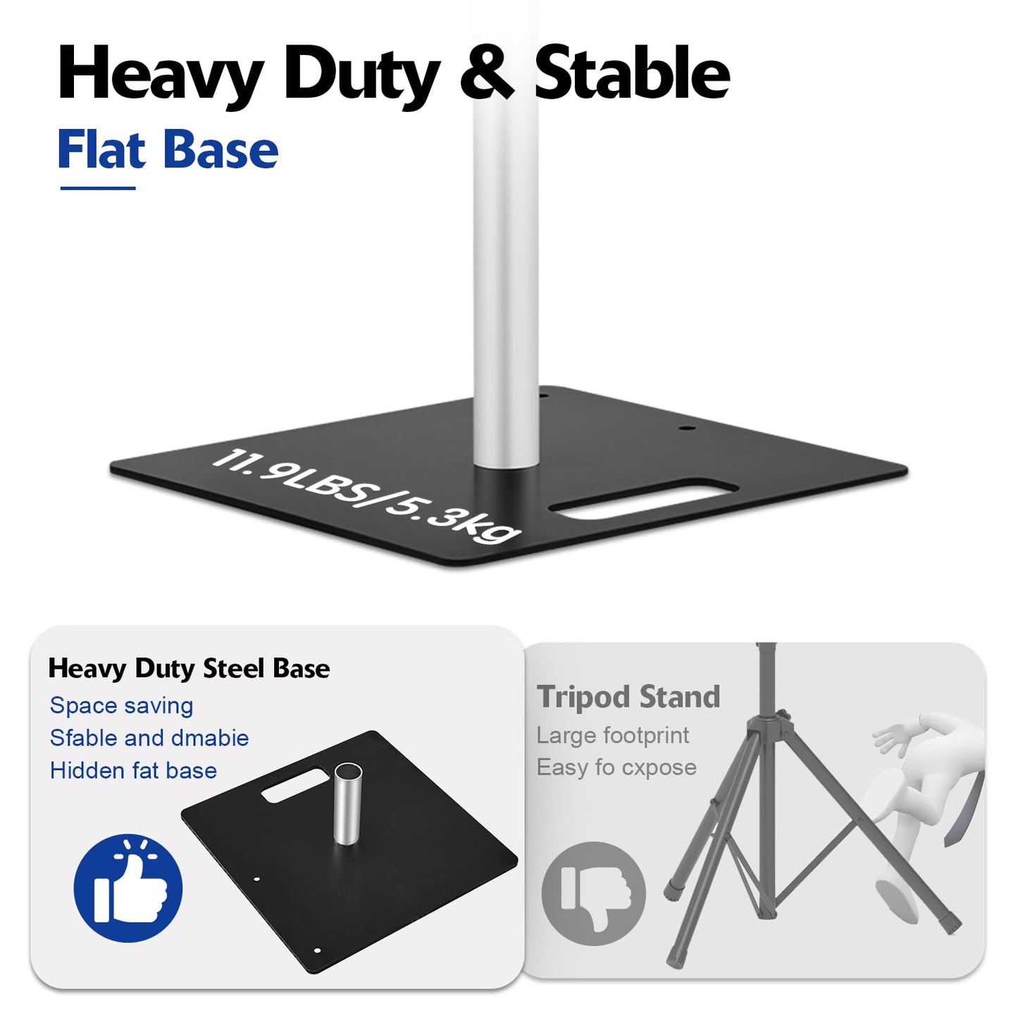 Hecis Heavy Duty Backdrop Stand, 10x20ft Pipe and Drape Stand Kit, Adjustable Decoration Stand, Back Drop Stand for Party Event, Trade Shows & Wedding Decor