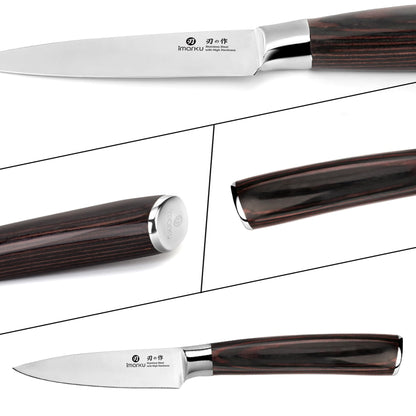 imarku Paring Knife - Paring Knives, 3.5 Inch Small Kitchen Knifes - Japanese High Carbon Stainless Steel Fruit Knife, Ergonomic Pakkawood Handle, Ultra Sharp Blade, Unique Gifts for Men and Women
