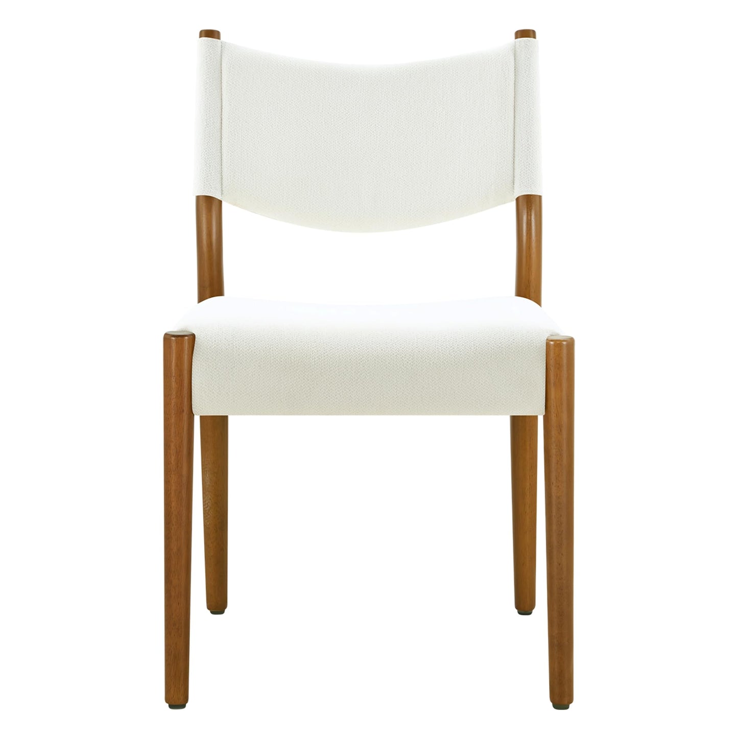 KISLOT Upholstered Dining Chairs Set of 4, Solid Wood Armless Kitchen Chairs with Soft Polyester Fabric, 18.9" Seat Height, Modern Dining Room Seating, 300 lbs Capacity, Linen