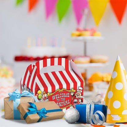 Fun Express Circus Big Top Treat Box - Carnival Party Supplies- VBS Vacation Bible School Supplies/Decor - Set of 12