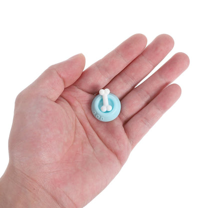 BESTonZON Miniature Dog Bowls Set 8 Pcs Realistic Dollhouse Pet Supplies 0.9 Inch Small Scale Dog Food Dishes for Doll Accessories and Garden Scene Decoration