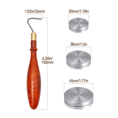 SYWAN Pottery Trimming Tool Kit, L-Shape Tungsten Pottery Tools + Throwing Trimming Spinner Tool (30mm/38mm/45mm) African Coralwood Ribbon Cutter for Potters Clay Artist