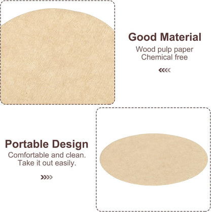uxcell 600Pcs Coffee Filters, 58mm Disposable Round Paper Filter, Natural for Home Office Use, Pour Over Coffee Maker