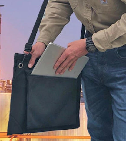 Industrial Field Cases Field Bag with Integrated 11x17 Clipboard, Storage and Shoulder Strap: Perfect for Engineers, Inspectors, Roofers & Architects Black CJFB1117