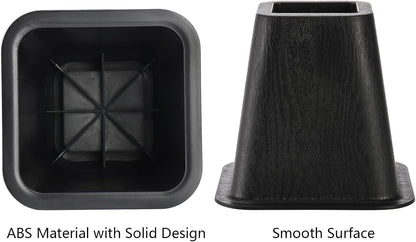 6 Pack 6 inch 2200 lbs, Large Bed Furniture Risers, Heavy Duty Couch Lift Risers for Sofa, Chair, Cabinet, Desk, High