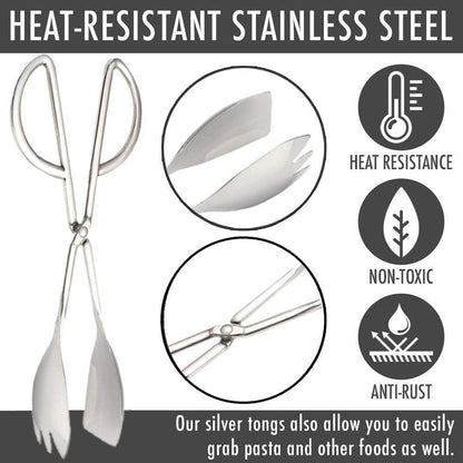 Stainless Steel Buffet Tongs Set of 2, 10.3'