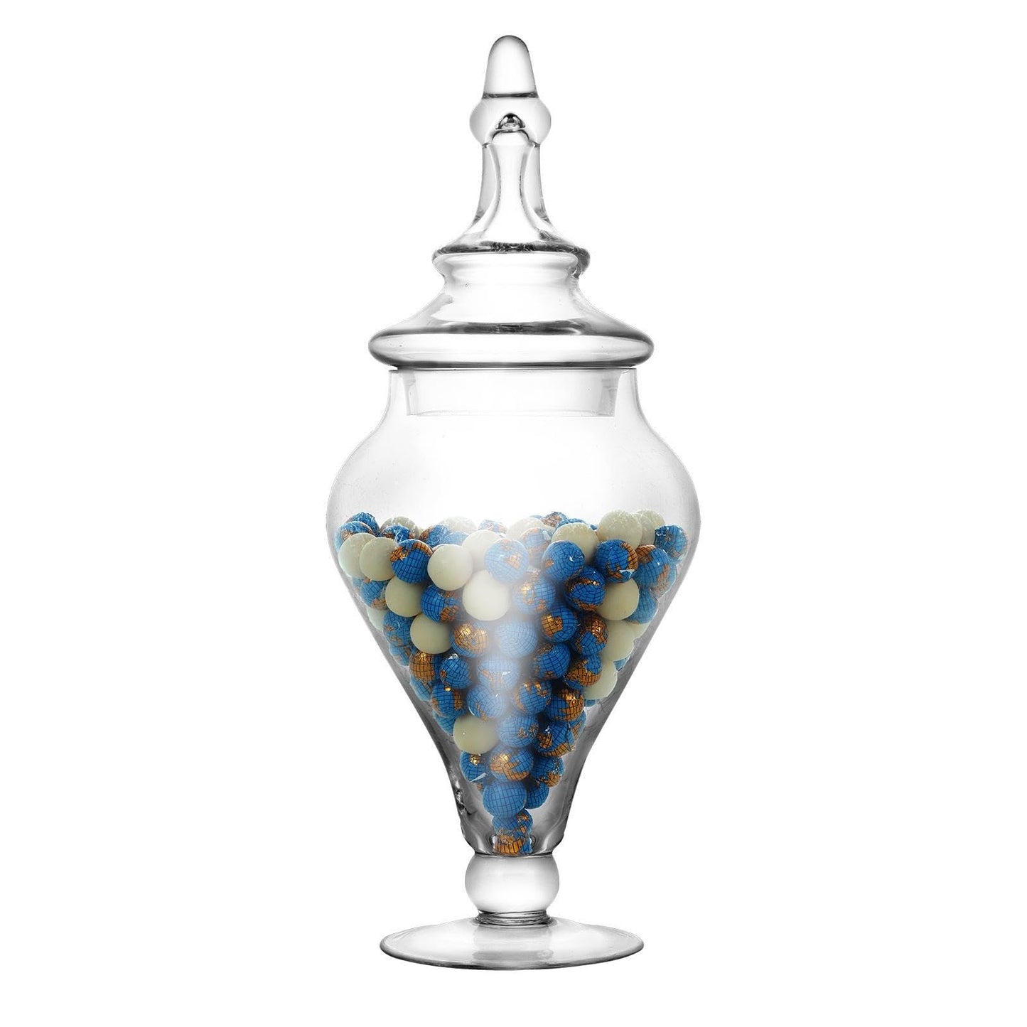 REFSAVER Apothecary Jars Glass Decorative Candy Jars,Candy Buffet Display, Elegant Storage Jar, Decorative Wedding Candy Organizer Canisters Style B