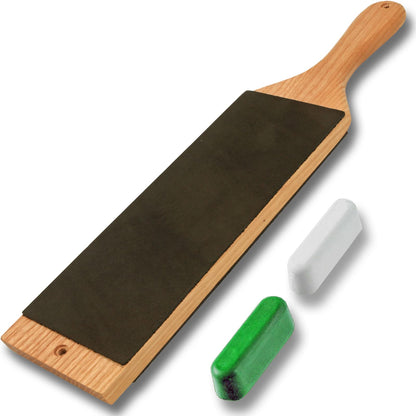 LAVODA Leather Strop with Polishing Compound, Knife Stropping Kit for Sharpening & Honing Knives Tools