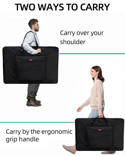 Nicpro Upgrade Art Portfolio Bag 20 x 26'', Waterproof Nylon Artist Bag with Reinforced Side Edges & Adjustable Shoulder Strap, Storage Art Portfolio Case for Artwork Drawing Canvas Photography Poster