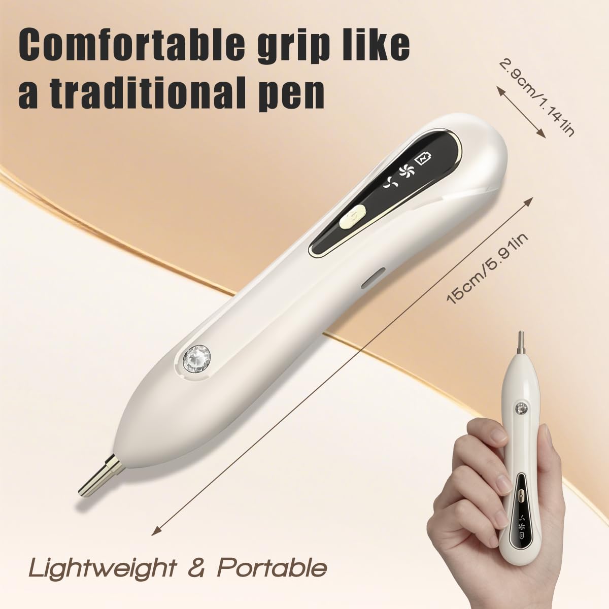 Ohotecy Electric Diamond Painting Pen with Adjustable Suction, Cordless Rechargeable Vacuum Rhinestone & Crystal Picker Tool for Round, Square & AB Drills, Low Noise Pro Diamond Art Accessories