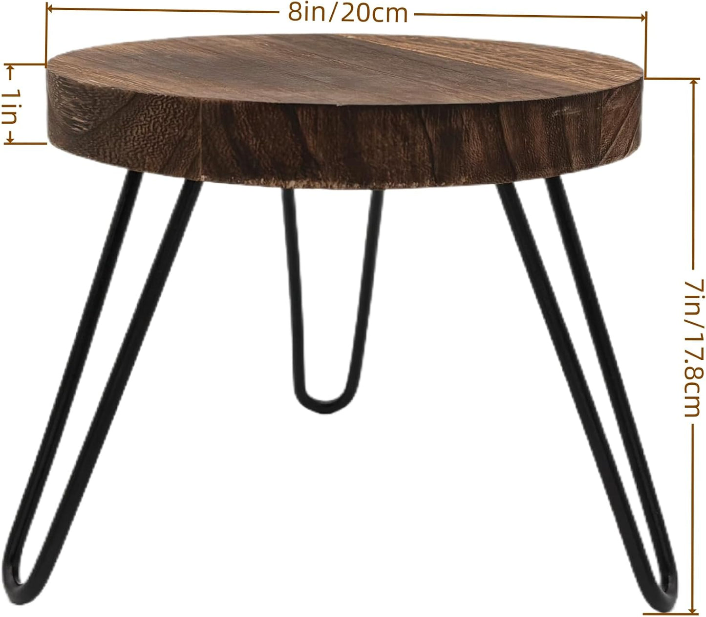 8'' 5-10 Inch Wood Plant Stand Indoor Outdoor, Wooden Planter Stands Fit Pot, Plant Stool Flower Pot Stand Gardening