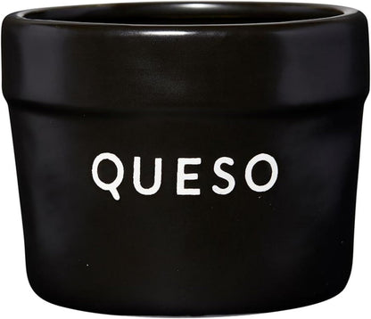 Santa Barbara Design Studio Taco Night Ceramic Serving Bowl, Small, Black for Queso