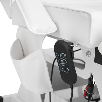 Artist hand Facial Bed for Esthetician MassageTable Beauty Bed Medical Aesthetic Tattoo Procedure Bed with 3 Motor Electrical Adjustments,White