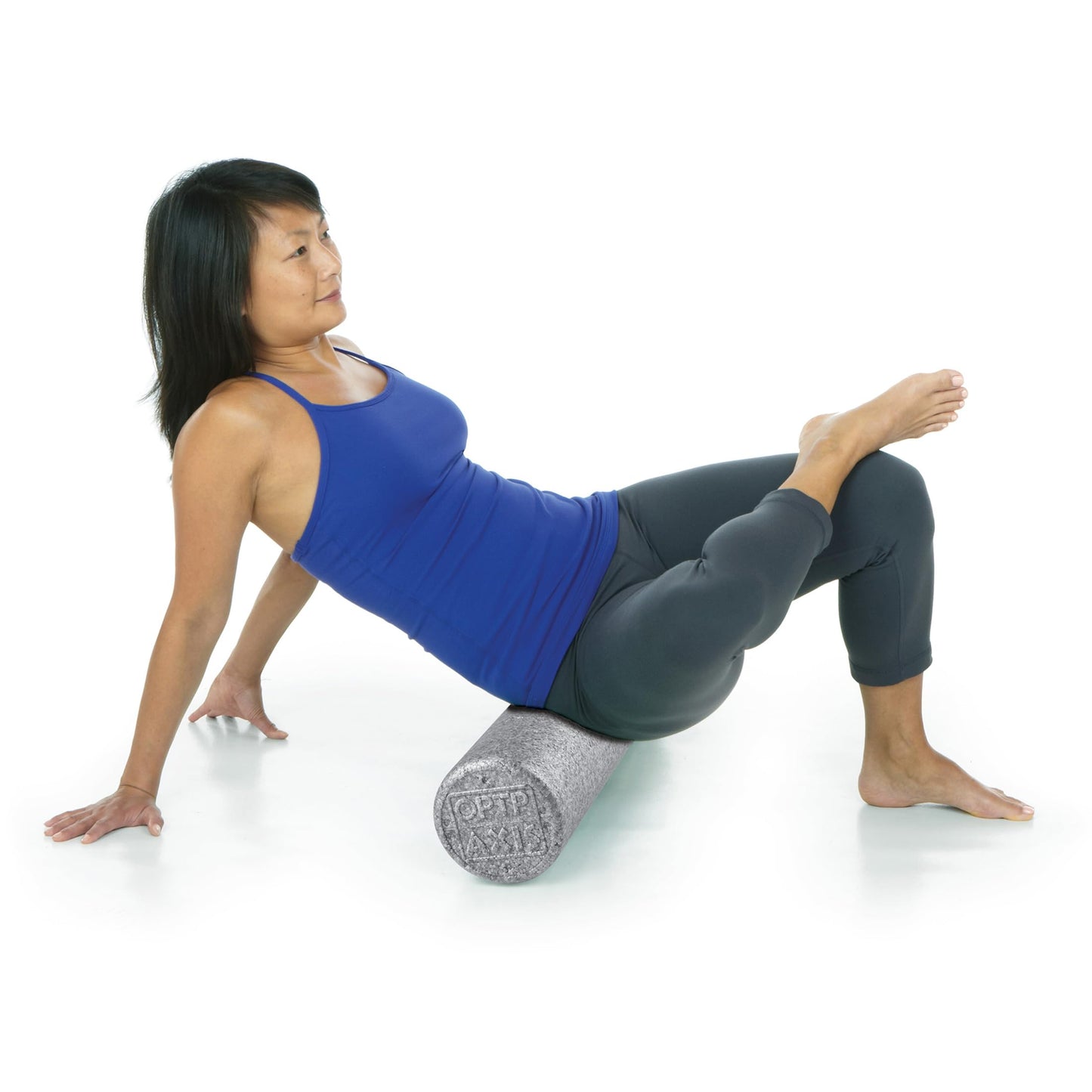 OPTP Silver AXIS Foam Roller, Moderate Density for Sports Medicine, Physical Therapy, Pilates, Yoga - Myofascial Release on Trigger Points (Silver Moderate Density, 36" x 6" Round)