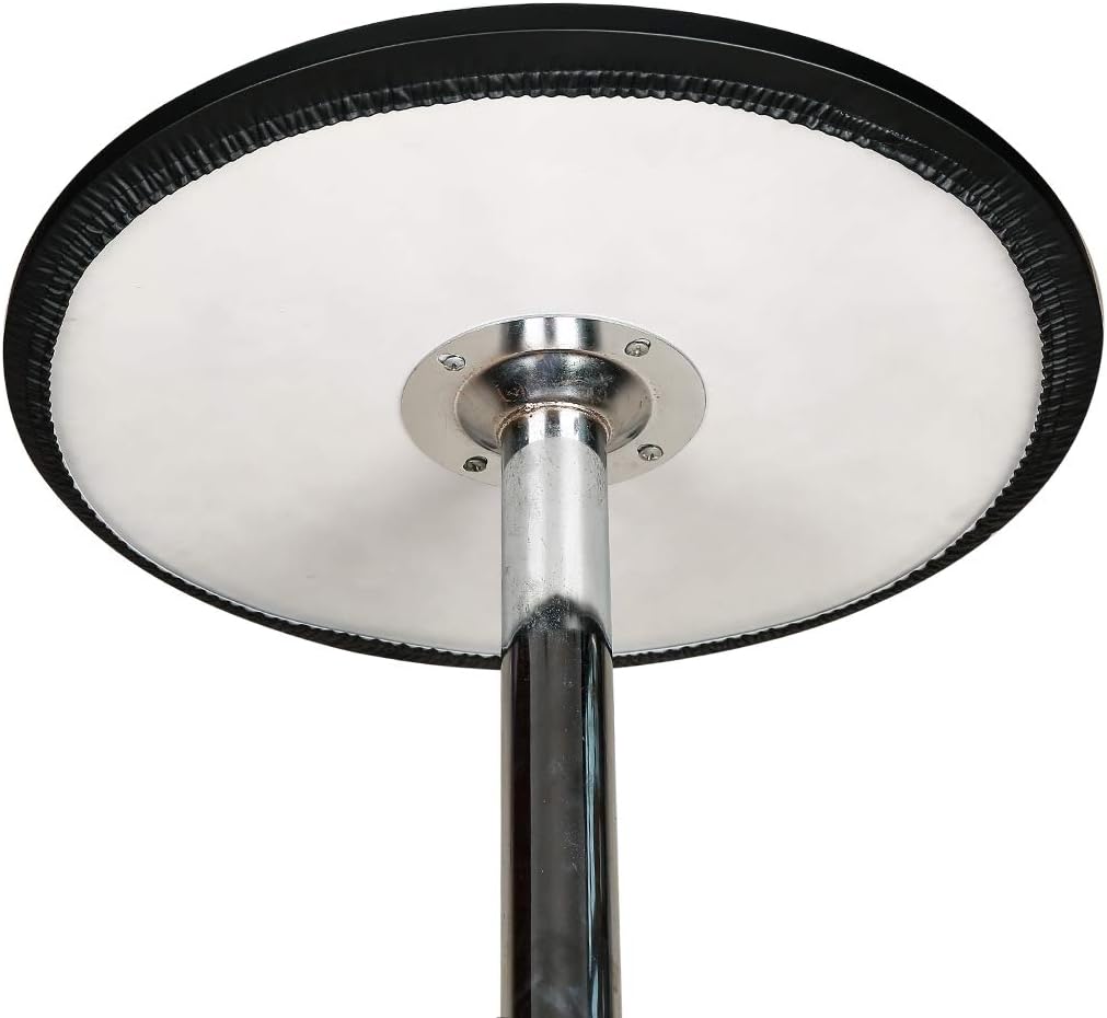 24 Inch JISEN Cocktail Waterproof Round Table Topper Cap Polyester Fitted Stretchable Tablecloth Cover D-Black