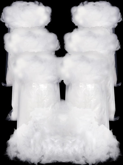 Riakrum Fake Snow Decor - Fluffy Artificial Cotton Snow for Winter Mantle | 360g Indoor Decoration