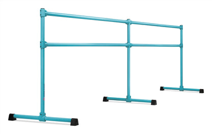 VITA Barre Portable Freestanding Double Ballet Barre, Extreme, 16 Ft Bars, Teal, Steel | Fixed Height, Made in USA, Home or Gym Exercise Equipment for Kids & Adults | Dance, Fitness, Pilates